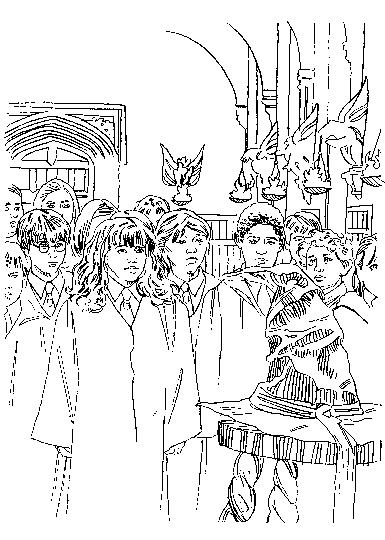 Plansa de colorat cu Harry Potter 156 64